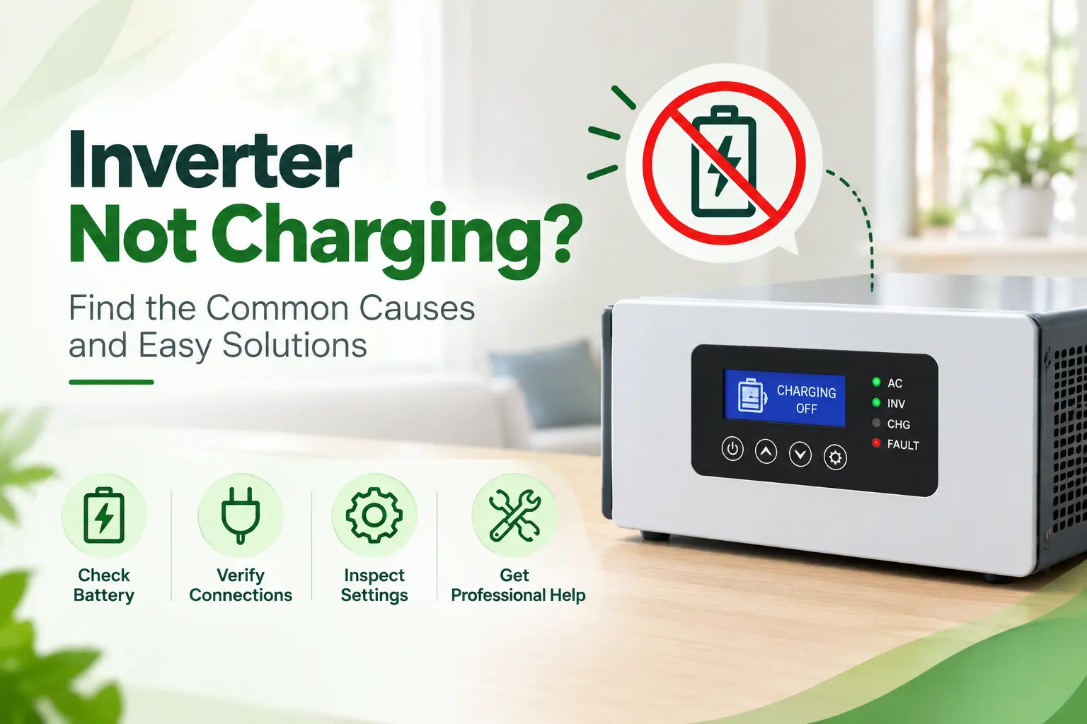 Inverter Not Charging – These Might Be the Reasons